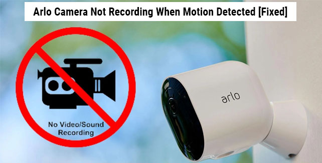Camera Not Recording When Motion Detected